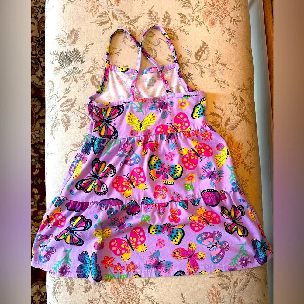 NWT The Children’s Place Girls Butterfly Cross Back Dress Size 5/6